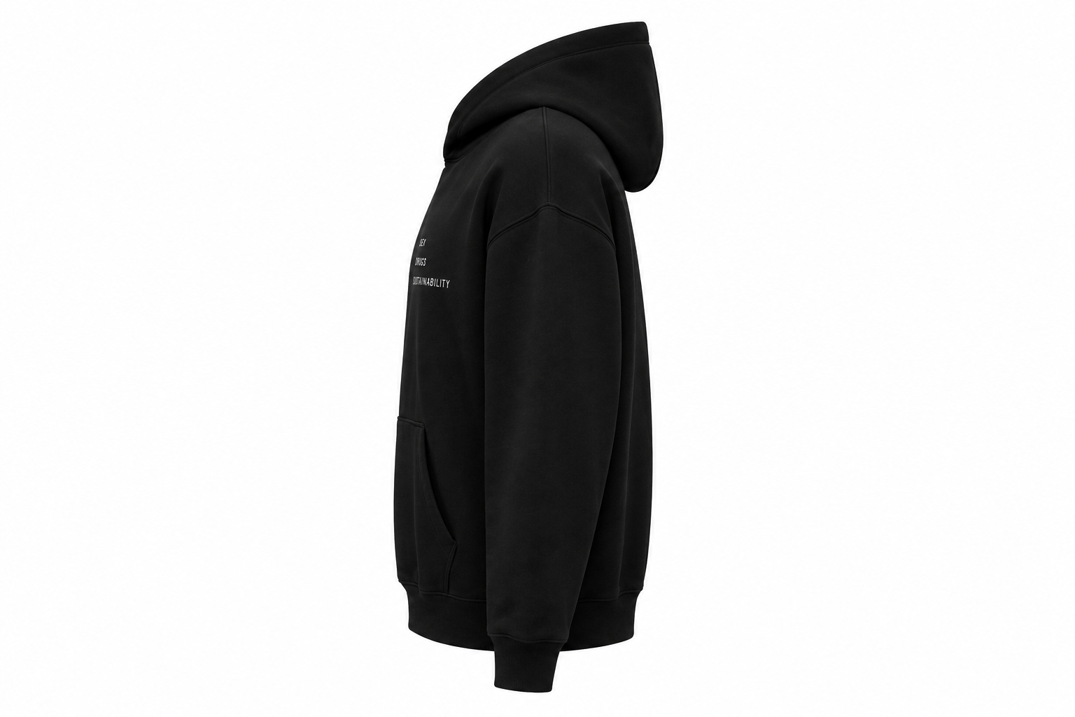 Black Contradiction Hoodie back view