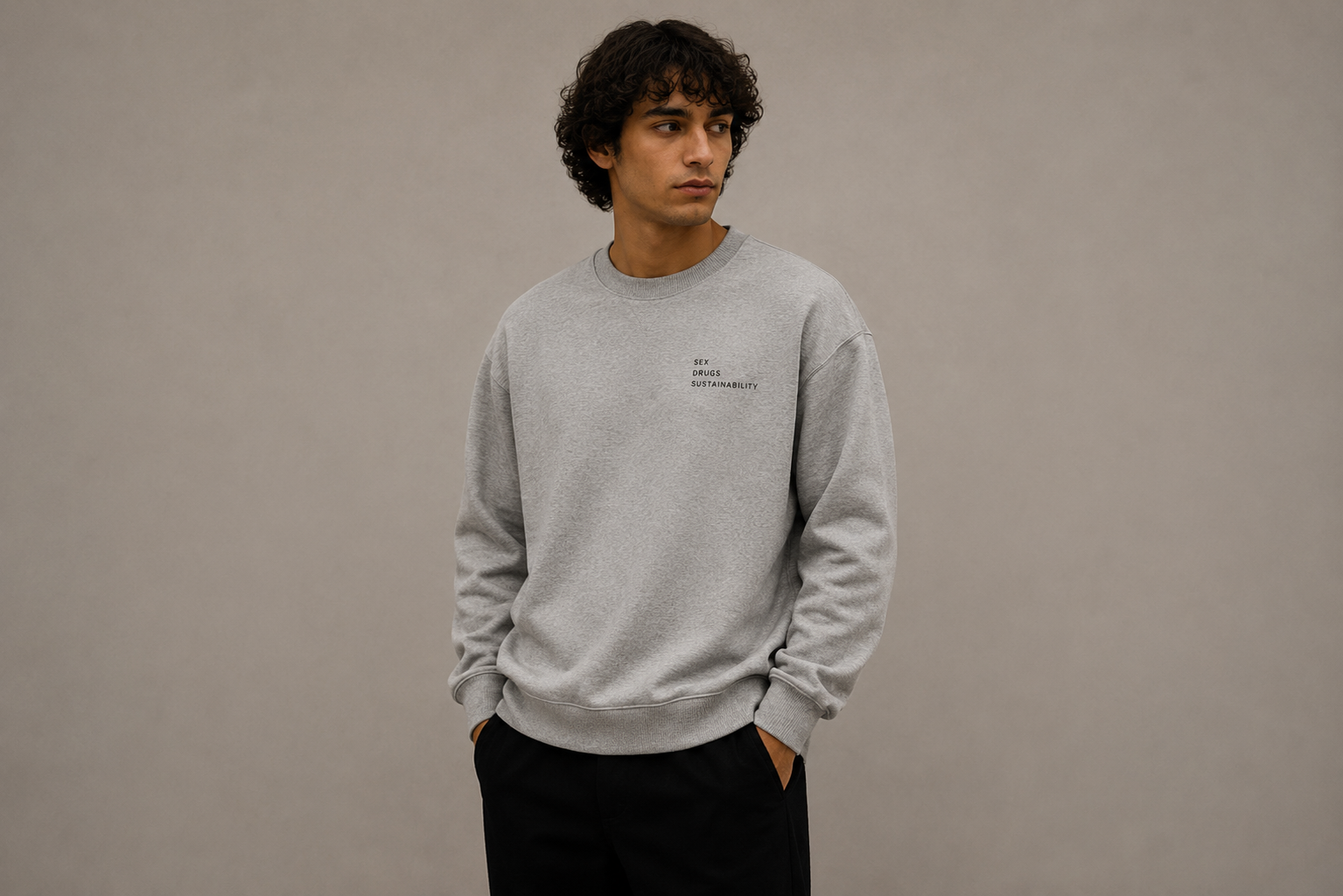 The No Purity Sweatshirt — Warm Grey — thumbnail 4